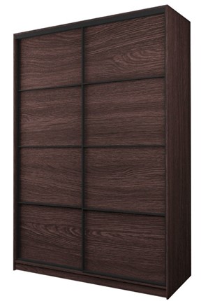 Шкаф 2-х створчатый MAX МШ-23-6-16-11, Профиль Черный/Цвет Венге в Симферополе - изображение