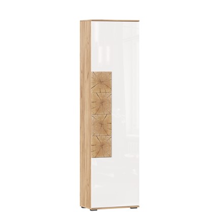 Шкаф одностворчатый Фиджи, 659300, белый/дуб золотой в Симферополе - изображение