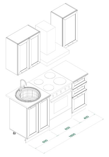 Кухонный гарнитур МК РИВЬЕРА Комплект №1 1,0м ПВХ Белый в Симферополе - изображение 5
