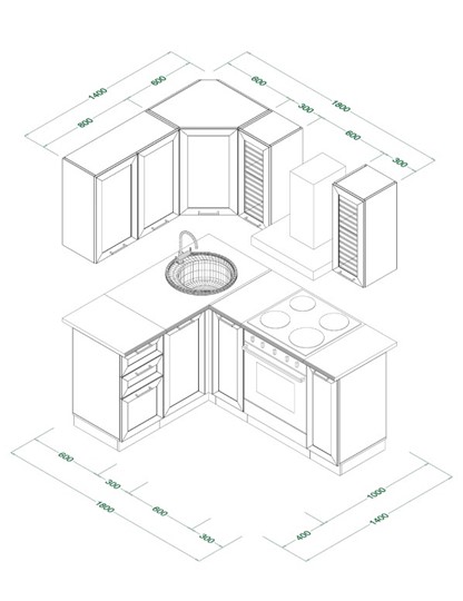 Кухонный гарнитур МК РИВЬЕРА Комплект №9 1,4х1,8м угловая ПВХ Белый в Симферополе - изображение 8