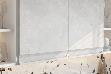 Кухонный угловой гарнитур Вельвет, бетон графит/бетон снежный в Симферополе - предосмотр 4