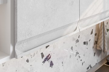 Кухонный угловой гарнитур Вельвет, бетон графит/бетон снежный в Симферополе - предосмотр 5