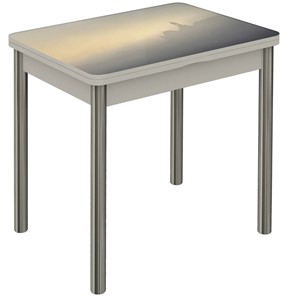 Обеденный раздвижной стол Бари хром №6 (Exclusive h183/белый) в Симферополе