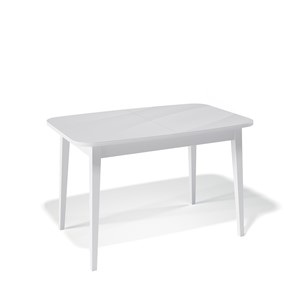Кухонный стол раздвижной Kenner 1200M (Белый/Стекло белое глянец) в Симферополе
