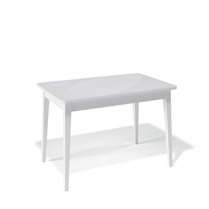 Кухонный раскладной стол Kenner 1100M (Белый/Стекло белое сатин) в Симферополе