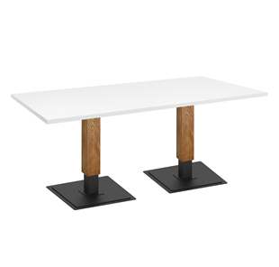 Кухонный обеденный стол SHT-TU22 (2 шт.)/ТT 120/80 (дуб брашированный коричневый/черный муар/белый шагрень) в Симферополе