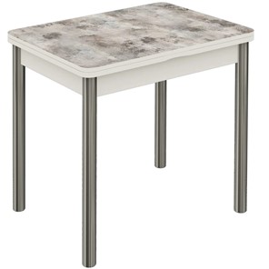 Кухонный стол раскладной Бари хром №6 (Exclusive h102/белый) в Симферополе