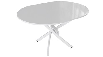 Раздвижной стол Diamond тип 3 (Белый муар/Белый глянец) в Симферополе - предосмотр 1