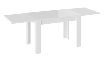 Кухонный стол раскладной Норман тип 1, цвет Белый/Стекло белый глянец в Симферополе - предосмотр 1