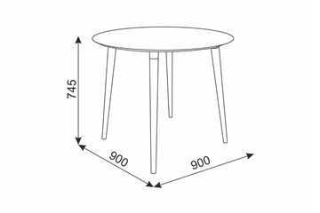 Обеденный стол Сканди 2, белый/светлый лак в Симферополе - предосмотр 1