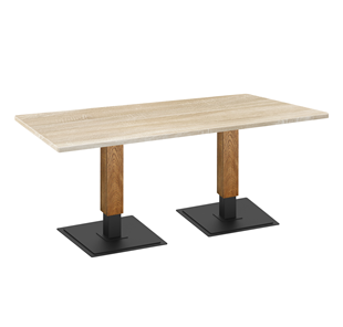 Обеденный стол SHT-TU22 (2 шт.)/ТT 120/80 (дуб брашированный коричневый/черный муар/дуб сонома светлый) в Симферополе