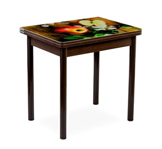 Кухонный пристенный стол СПА-01 СТФ, венге/фотопечать дерево/опоры прямые коричневые в Симферополе