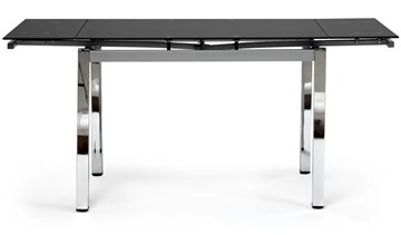 Кухонный стол раскладной CAMPANA ( mod. 346 ) металл/стекло 70x110/170x76, хром/черный арт.11413 в Симферополе