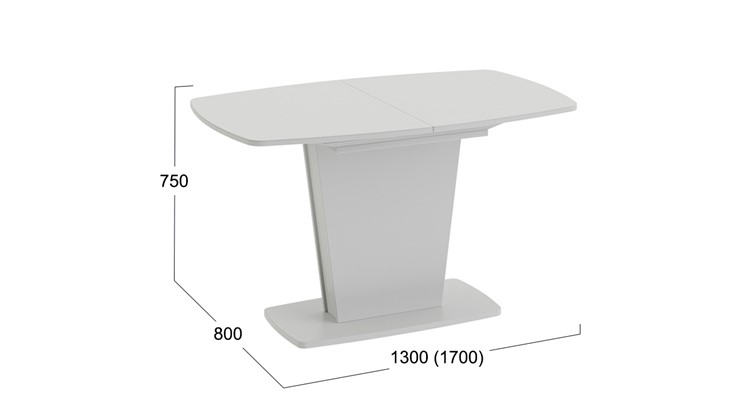 Кухонный стол раскладной Честер тип 2, цвет Белый/Стекло белый глянец в Симферополе - изображение 3