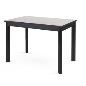 Кухонный стол раскладной Dikline L110 Хромикс белый/ножки черные в Симферополе