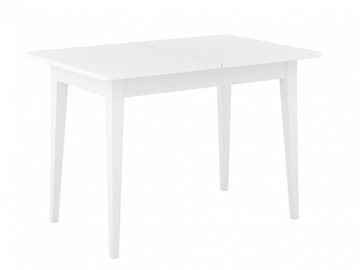 Кухонный стол раскладной Dikline M110 Белый/стекло белое сатин/ножки MM белые в Симферополе