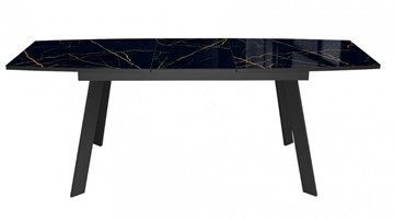Стол раздвижной Dikline XLS160 мрамор черный глянец/ножки черные в Симферополе - предосмотр 1