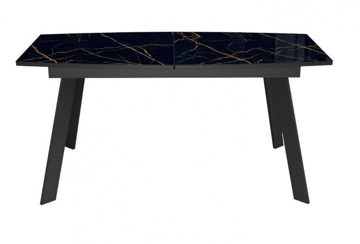 Стол раздвижной Dikline XLS160 мрамор черный глянец/ножки черные в Симферополе - изображение 2