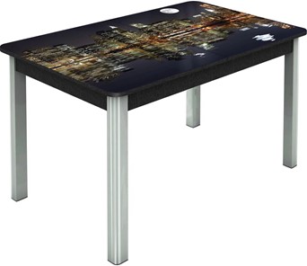 Кухонный стол раскладной Гамбург исп.1 ноги метал. крашеные №23, Фотопечать (Города №8) в Симферополе