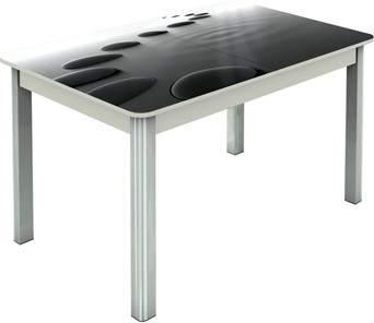 Кухонный стол раздвижной Гамбург исп.1 ноги метал. крашеные №23, Фотопечать (Текстура №39) в Симферополе