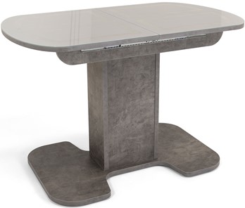 Обеденный раздвижной стол Киото-1 (ноги серый камень, серебро/серый камень) в Симферополе