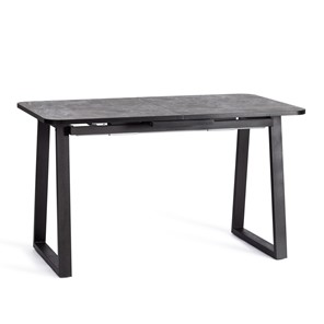 Кухонный стол раскладной MALTIDO ЛДСП/HPL/металл, 130/160x75x75 Гранит тёмный/чёрный арт.20626 в Симферополе