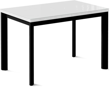 Стол раздвижной Нагано-1G (ноги черные, стекло cristal/белый цемент) в Симферополе