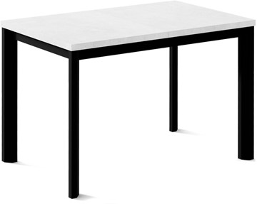 Обеденный раздвижной стол Нагано-3L (ноги черные, белый цемент) в Симферополе