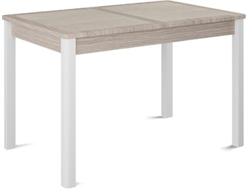Обеденный раздвижной стол Ницца-2 ПЛ (ноги белые, плитка бежевая/лофт) в Симферополе