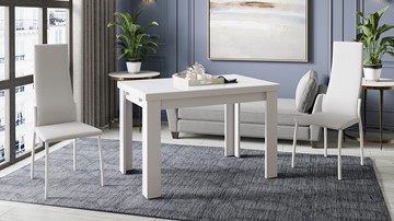 Кухонный стол раскладной Норман тип 1, цвет Белый/Стекло белый глянец в Симферополе - предосмотр 3
