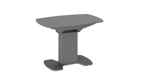 Обеденный раздвижной стол Портофино (СМ(ТД)-105.01.11(1)), цвет Серое/Стекло серое матовое LUX в Симферополе - изображение
