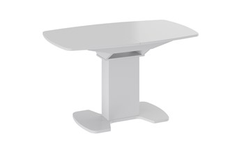 Кухонный стол раскладной Портофино (СМ(ТД)-105.02.11(1)), цвет Белый глянец/Стекло белое в Симферополе - предосмотр