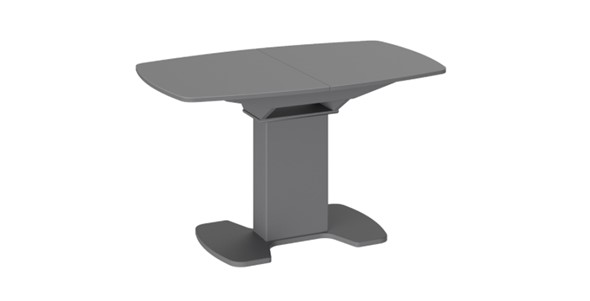Кухонный стол раздвижной Портофино (СМ(ТД)-105.02.11(1)), цвет Серое/Стекло серое матовое LUX в Симферополе - изображение
