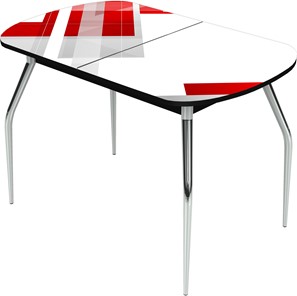 Кухонный стол раскладной Ривьера исп.1 ноги метал. крашеные №24 Фотопечать (Текстура №47) в Симферополе