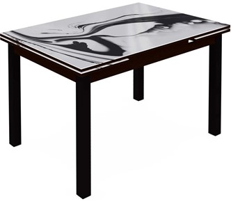 Кухонный раскладной стол Шанхай исп.1 ноги хром №10 (Exclusive h187/черный) в Симферополе