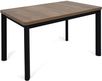 Кухонный стол раскладной Токио-3L (ноги металлические черные, дуб табакко) в Симферополе