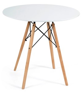 Стол кухонный CINDY NEXT, металл/мдф/бук, D70х75см, белый/натуральный арт.15854 в Симферополе