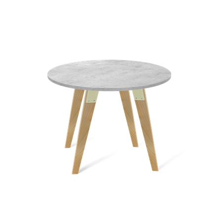 Кухонный обеденный стол SHT-TU16 / SHT-TT 90 ЛДСП (бетон чикаго светло-серый/прозрачный лак) в Симферополе - изображение