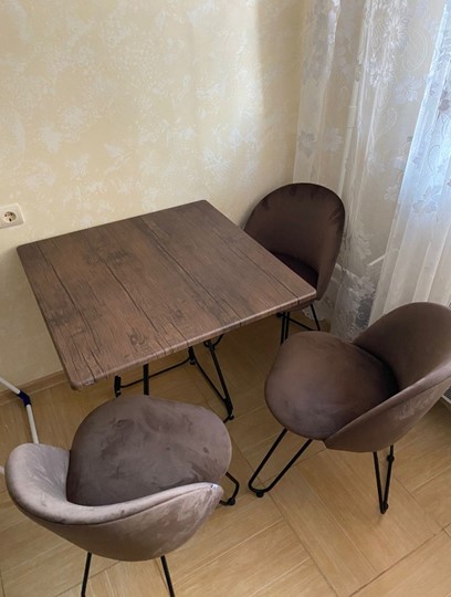 Кухонный обеденный стол SHT-TU23/H71/ТT 80 (темно-серый/палисандр) в Симферополе - изображение 6
