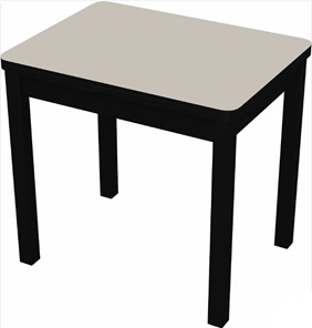 Кухонный стол раскладной Бари дерево №8 (стекло белое/черный) в Симферополе