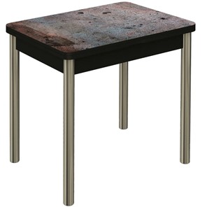 Обеденный раздвижной стол Бари хром №6 (Exclusive h001/черный) в Симферополе