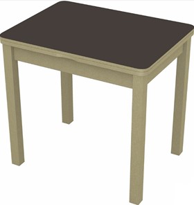 Кухонный раздвижной стол Бари дерево №8 (стекло коричневое/дуб выбеленный) в Симферополе