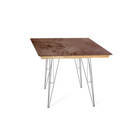 Кухонный обеденный стол SHT-TU10 (4 шт.)/ТT8 60/60 (хром лак/прозрачный лак/коричневая сепия) в Симферополе - изображение