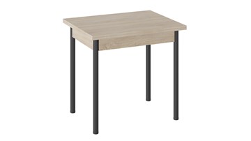 Кухонный раскладной стол Родос тип 2 с опорой d40 (Черный муар/Дуб Сонома) в Симферополе - предосмотр