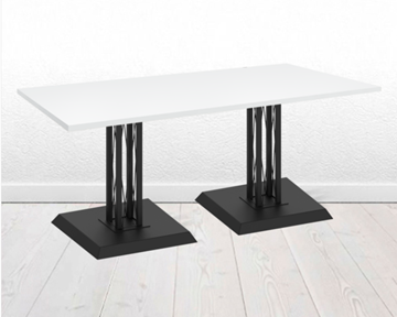 Кухонный обеденный стол SHT-TU6-BS2 (2 шт.)/ТT 120/80 (черный/белый шагрень) в Симферополе