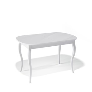 Кухонный раздвижной стол Kenner 1300C (Белый/Стекло белое сатин) в Симферополе