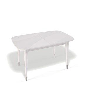 Кухонный раскладной стол Kenner K1250 (Белый/Стекло белое сатин) в Симферополе