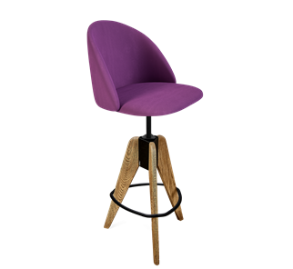 Барный стул SHT-ST35 / SHT-S92 (ягодное варенье/браш.коричневый/черный муар) в Симферополе