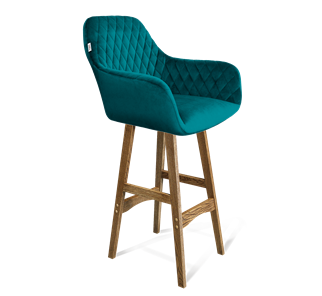 Барный стул SHT-ST38 / SHT-S65 (альпийский бирюзовый/дуб брашированный коричневый) в Симферополе