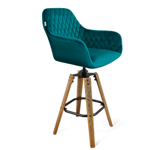 Барный стул SHT-ST38 / SHT-S93 (альпийский бирюзовый/браш.коричневый/черный муар) в Симферополе